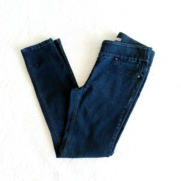 Dahlia Jean Leggings Dark Wash Sz 2 EUC - Picture 1 of 10